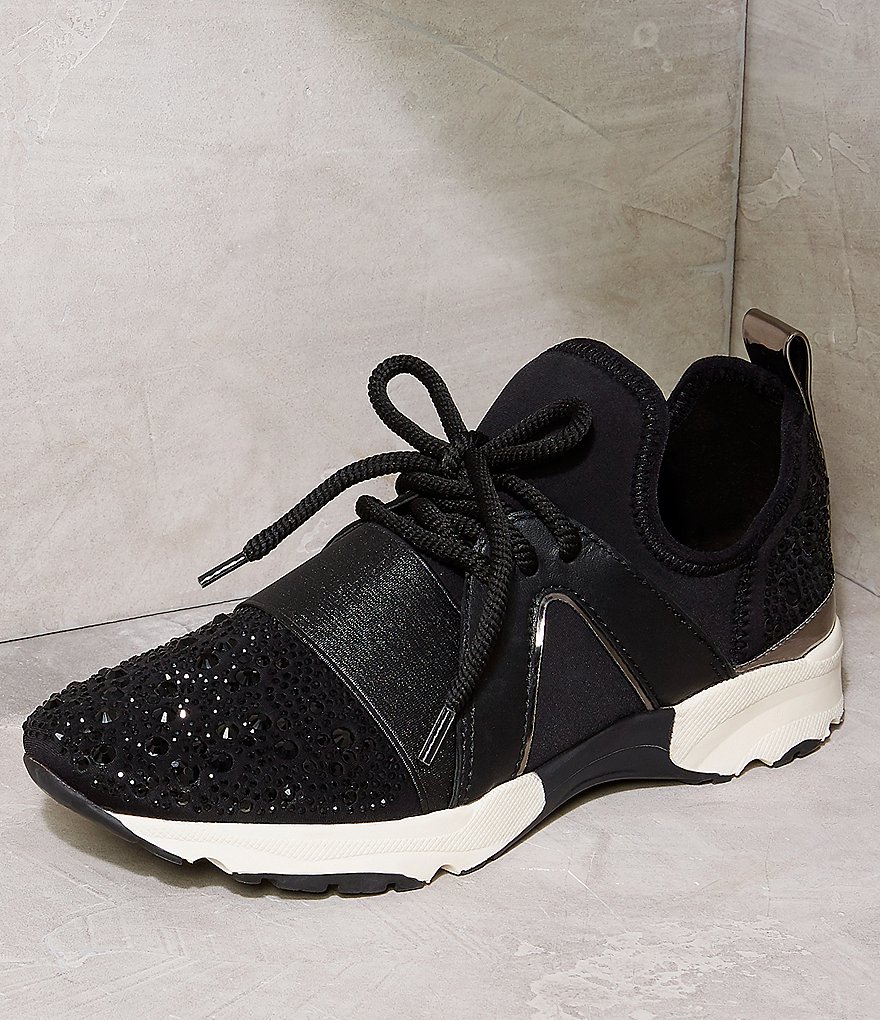 Carvela Lament Bling Embellished Lace-Up Sneakers