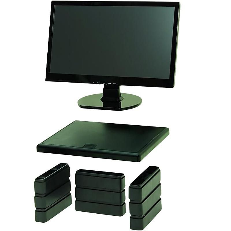 DART LCD/TFT Monitor Riser 13"x10-1/2"x1"to4-3/4" 66lb Cap BK 02161