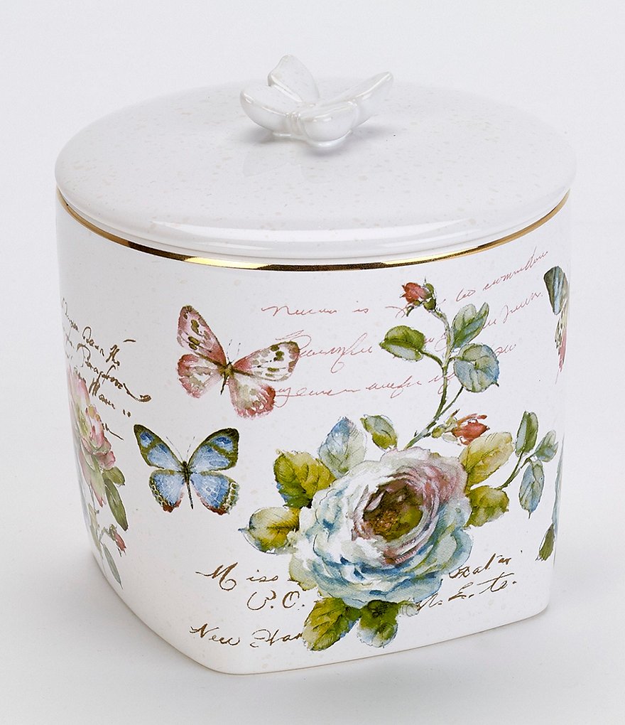 Avanti Linens Butterfly Garden Covered Jar