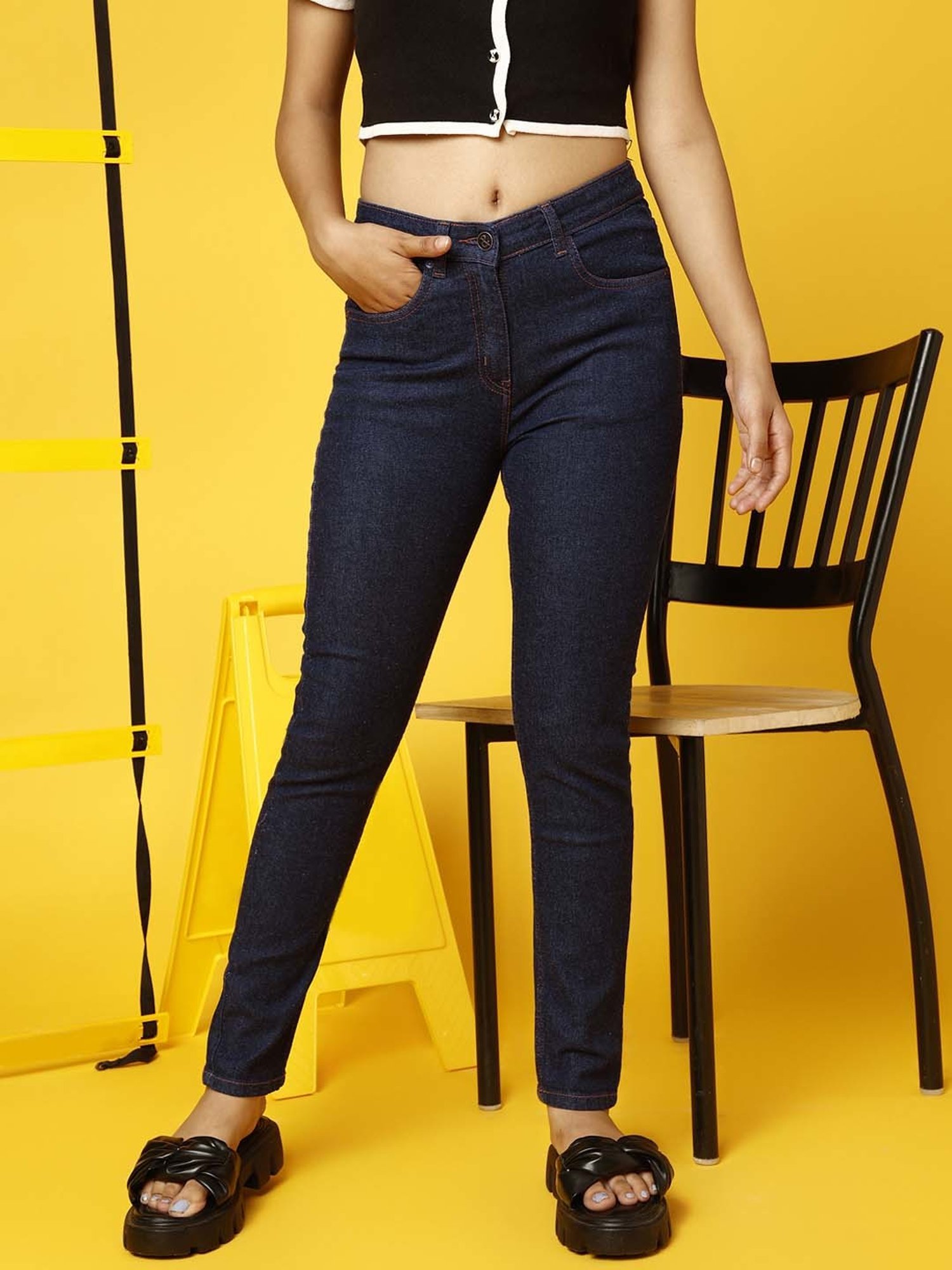 Tales & Stories Girls Blue Skinny Fit Jeans