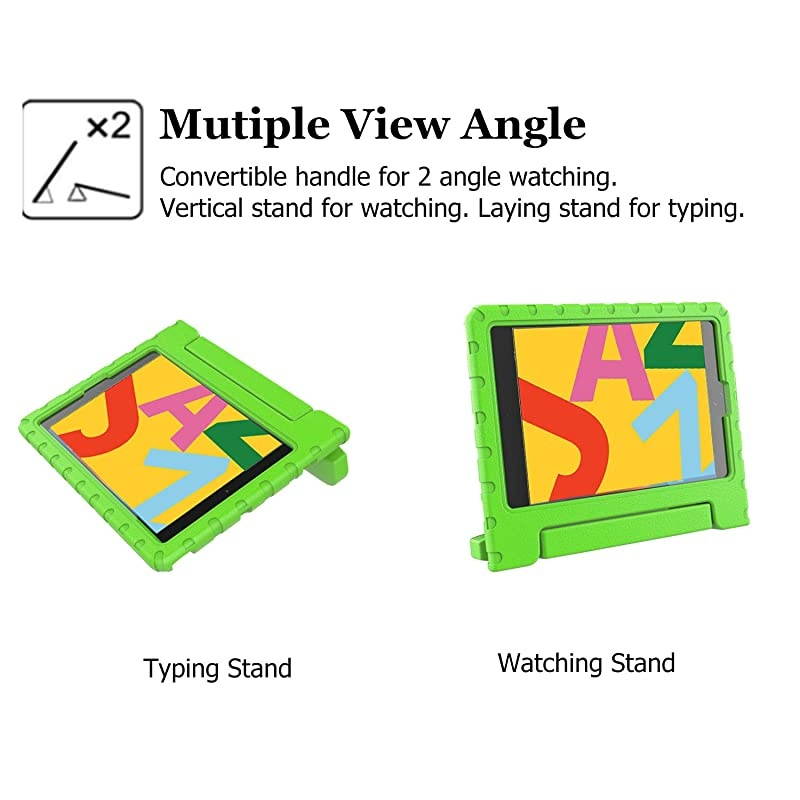 iPad 102 8th 7th Generation Case iPad 102 2020 Kids Case Light Weight Shock Proof Convertible Handle Stand Kids Friendly Case for iPad 102 inch 2019 2020 Release and Air 3 Green