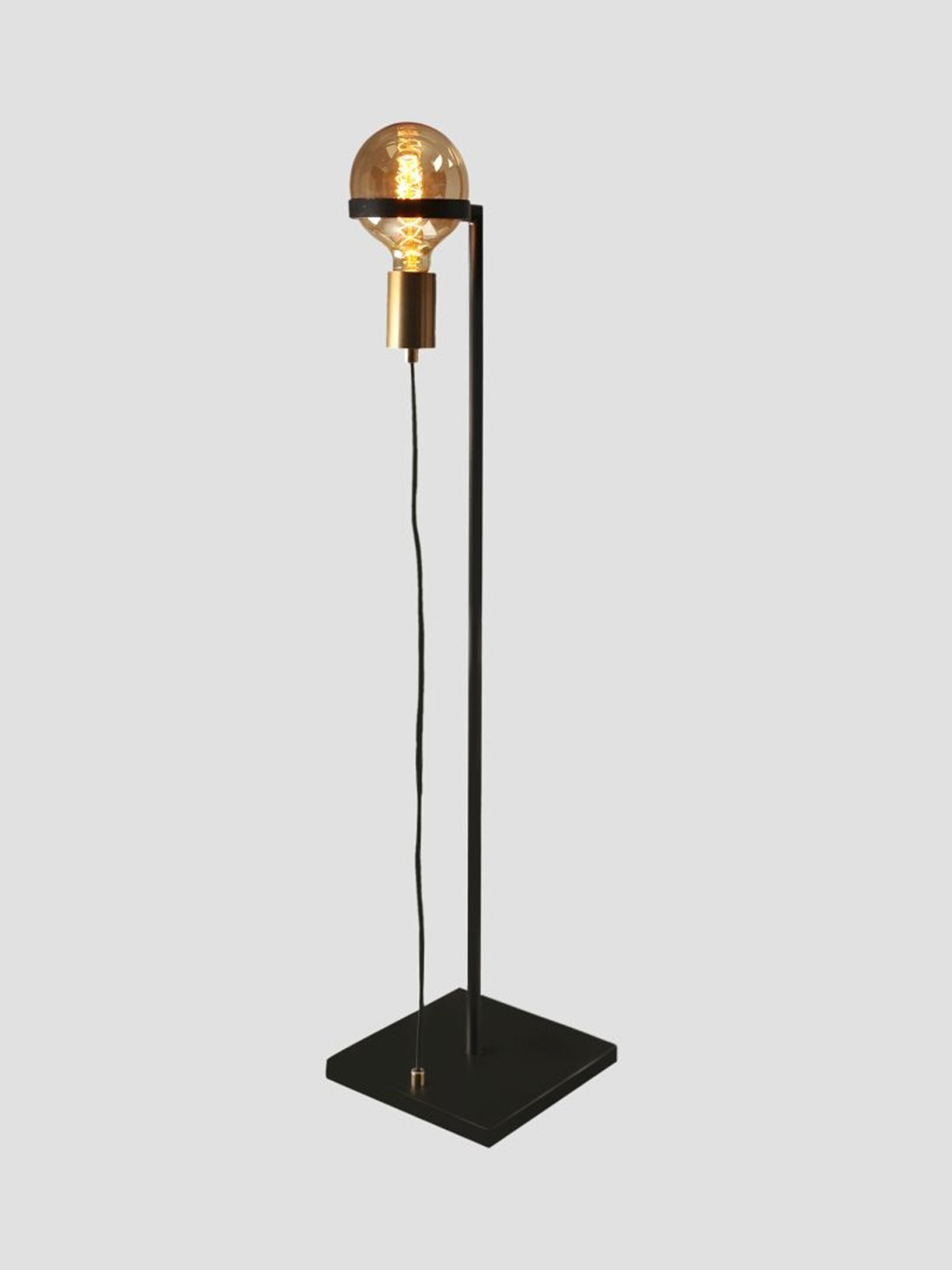 Kapoor Lamp Shades Black & Matt Gold Metal Ottelien Matte Floor Lamp
