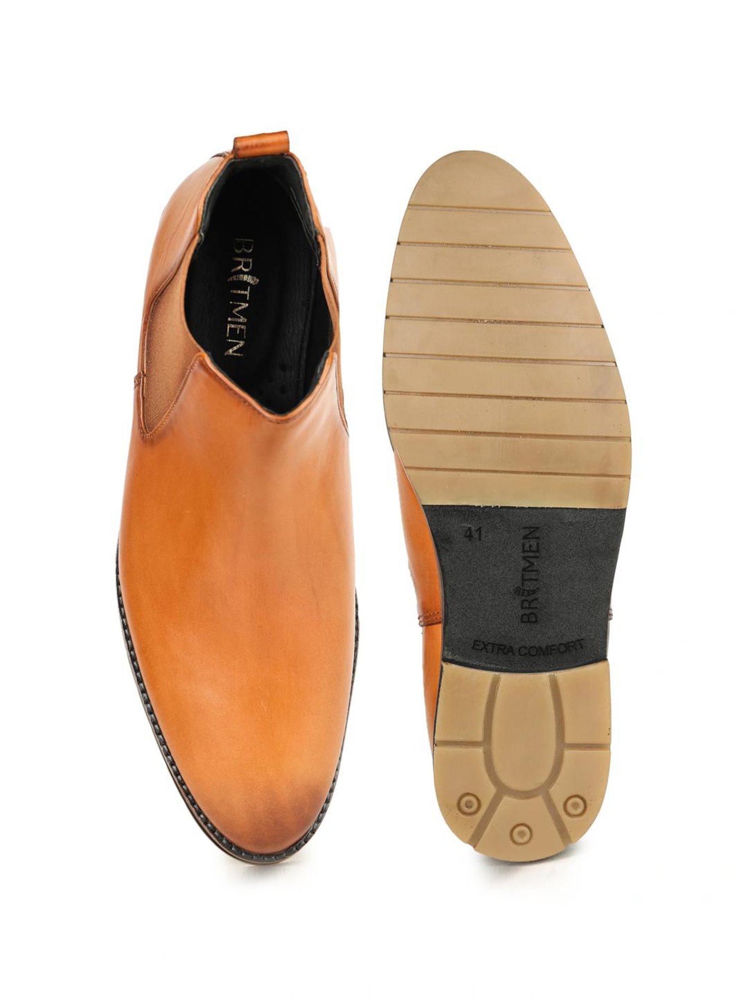 Britmen Men's Tan Chelsea Boots