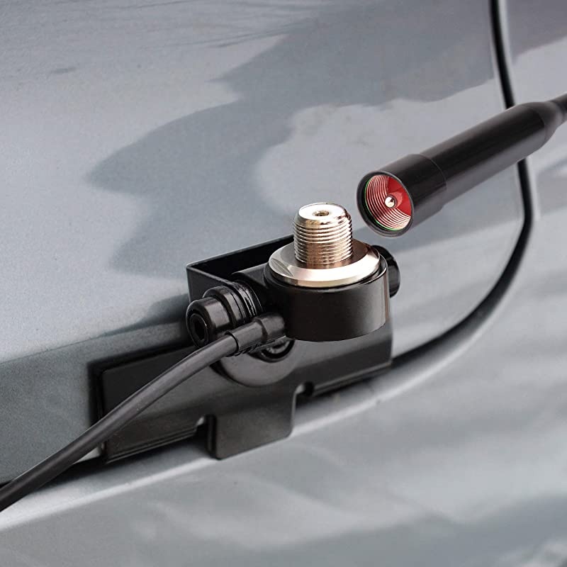 Vehicle Ham Radio Mobile Radio Antenna VHF UHF 136174MHz 400470MHz Car Truck Amateur Radio Two Way Radio Soft Whip Antenna with Lip Mount Fixed Bracket PL259 Male 5m 165 feet RG58 Cable