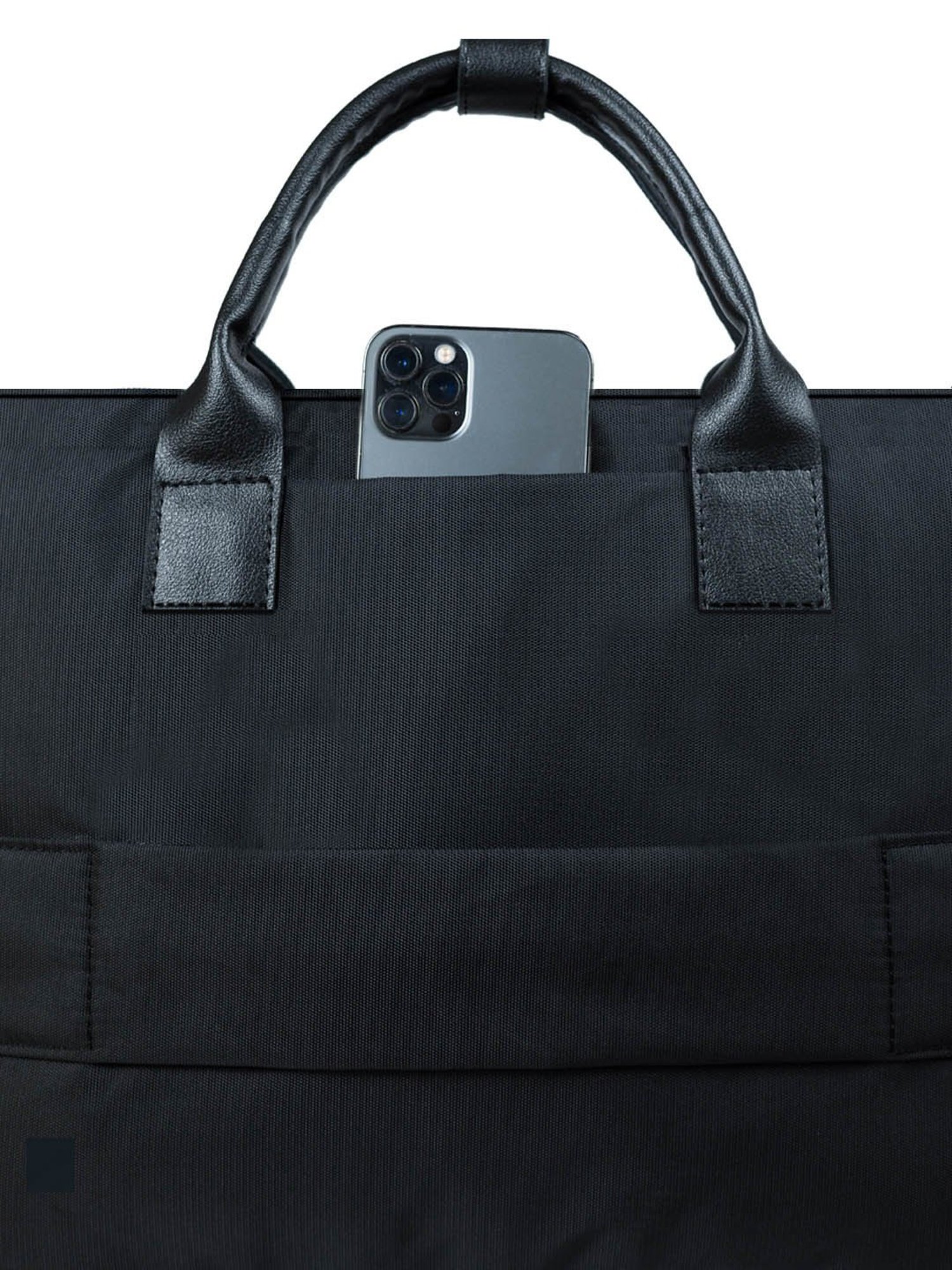 Carriall Elegant Black Polyester Medium Laptop Messenger Bags