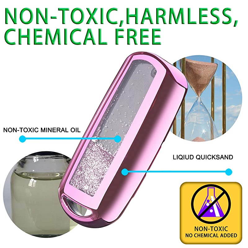 Chrome Pink TPU Car Key Fob Cover Case for Mazda 2 3 5 6 8 CX3 CX5 CX7 CX9 MX5 Smart Remote Key Protective Shell with Key Chain Pink