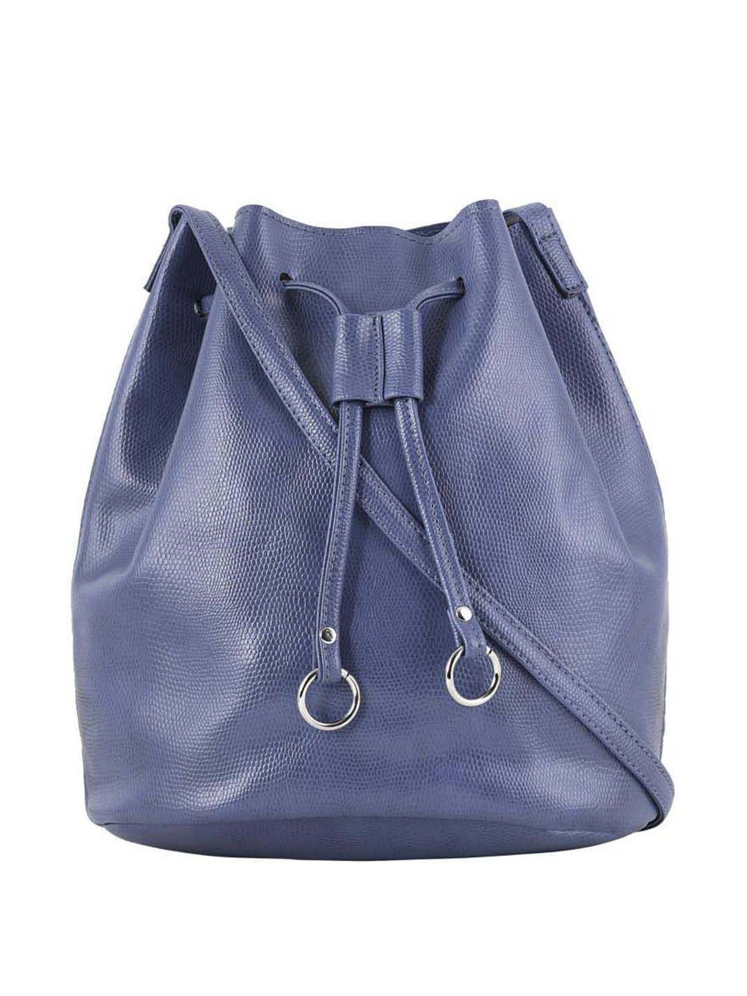 Toteteca Blue Textured Medium Sling Handbag