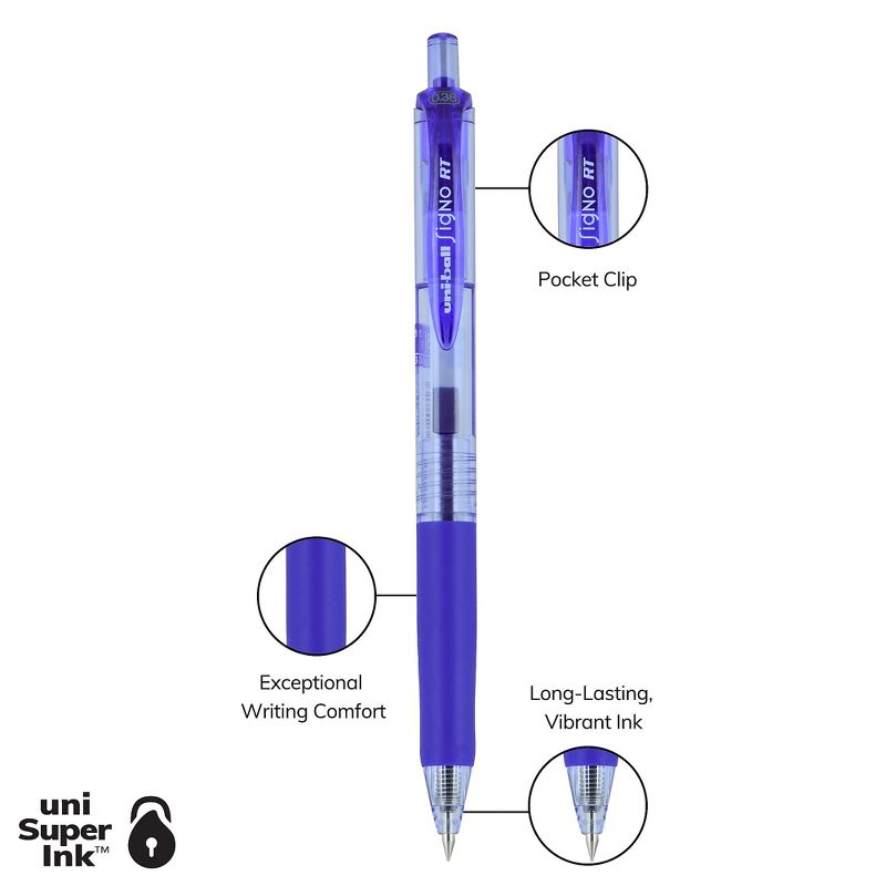 uni-ball GEL RT Retractable Gel Pens Micro Point Black Ink 479585