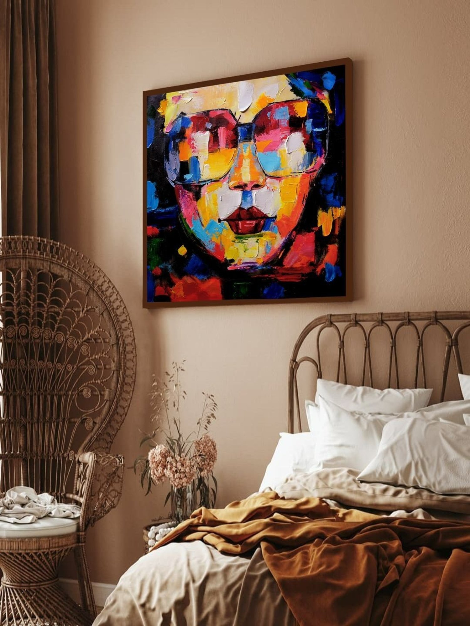 The Art House Abstract Multicolor Canvas Painting