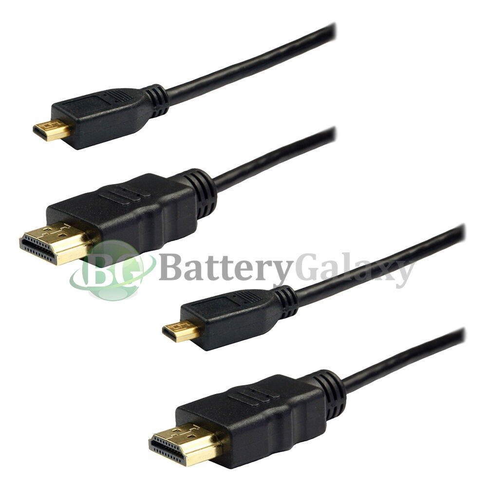2X 6FT HDMI to Micro HDMI Cable for  EVO 4G  Xoom Atrix 2 Droid X HOT