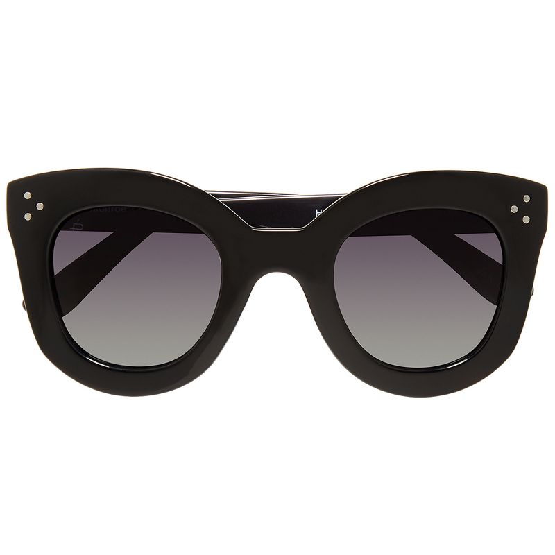 Priv'e Revaux Monroe  Womens Oversized Polarized Sunglasses Caviar Black 50mm