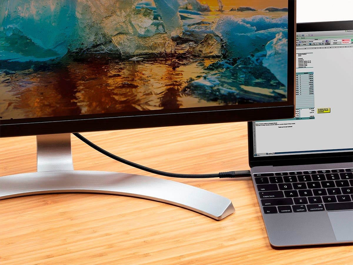 Monoprice Durable USB 3.2 Gen 2 Type-C Data and Power Kevlar Reinforced Nylon-Braid Cable - 1 Meter - Black | 5A/100W - AtlasFlex Series