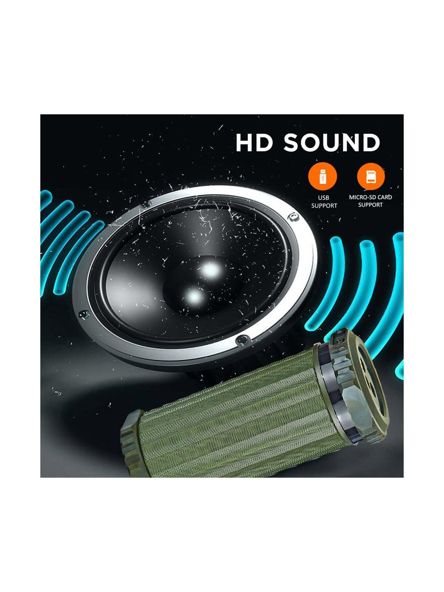Conekt Hurricane 5W Dual Speaker Bluetooth- Green