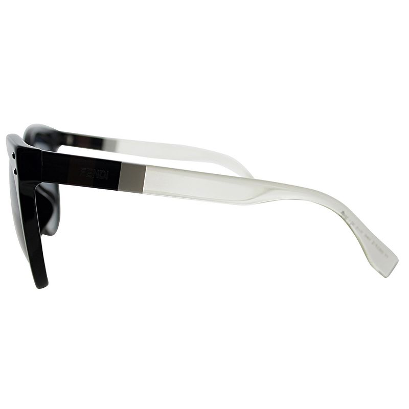 Fendi  E6I Womens Round Sunglasses Black 55mm