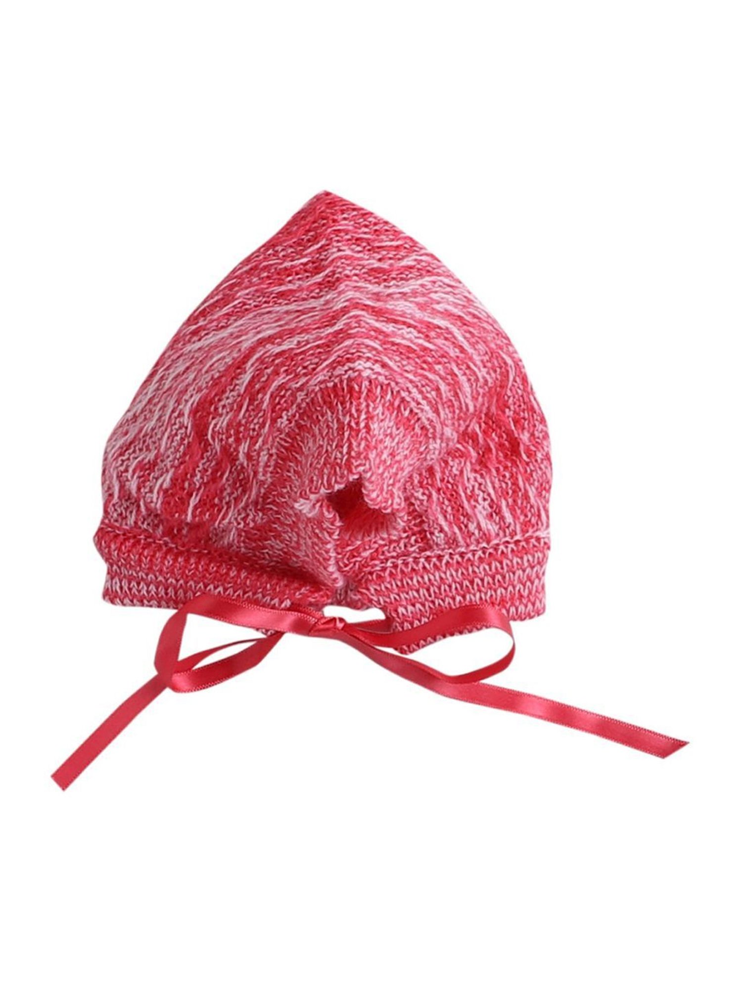 Little Angels Kids Pink Textured Pattern Full Sleeves Sweater Set