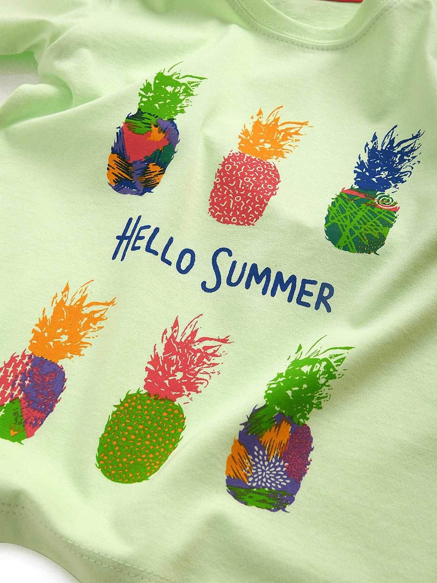 Kids Craft Mint Green Cotton Printed T-shirt