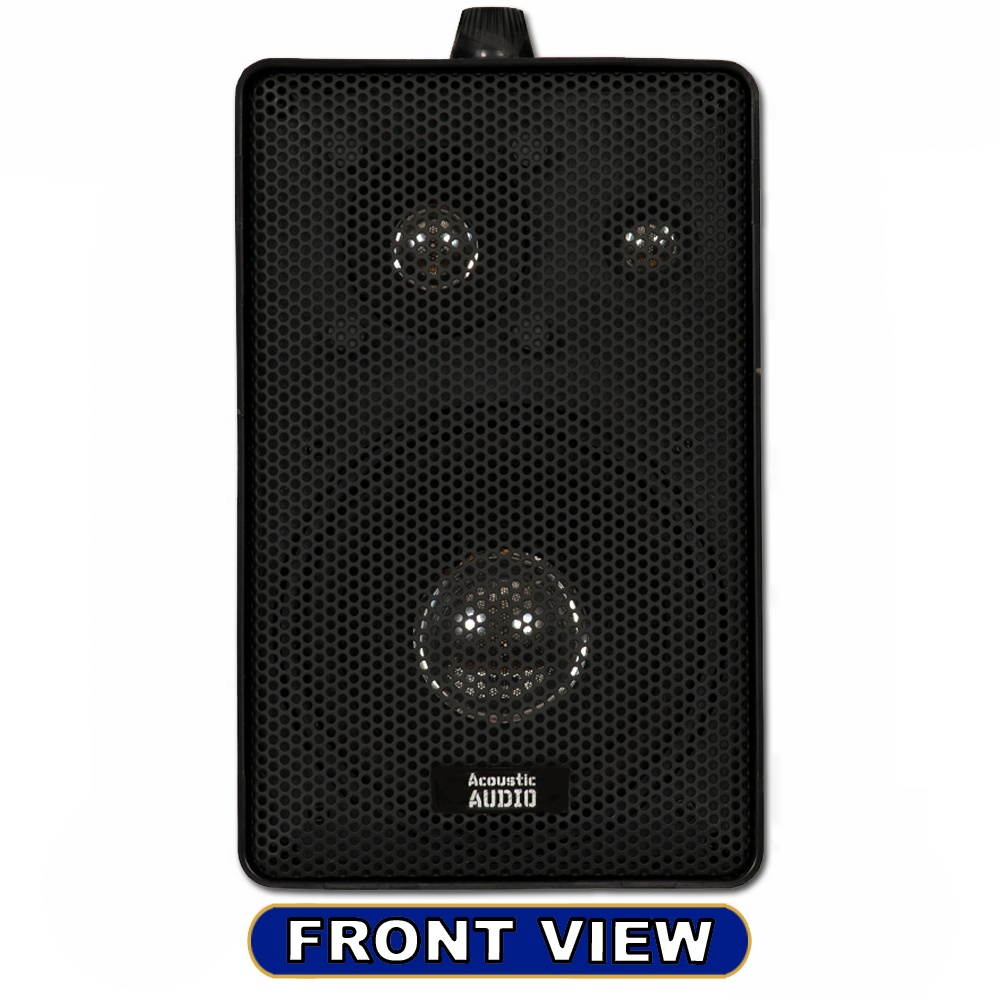 Acoustic Audio 251B Indoor Outdoor 3 Way Speakers 2400 Watt Black 6 Pair Pack 251B-6Pr