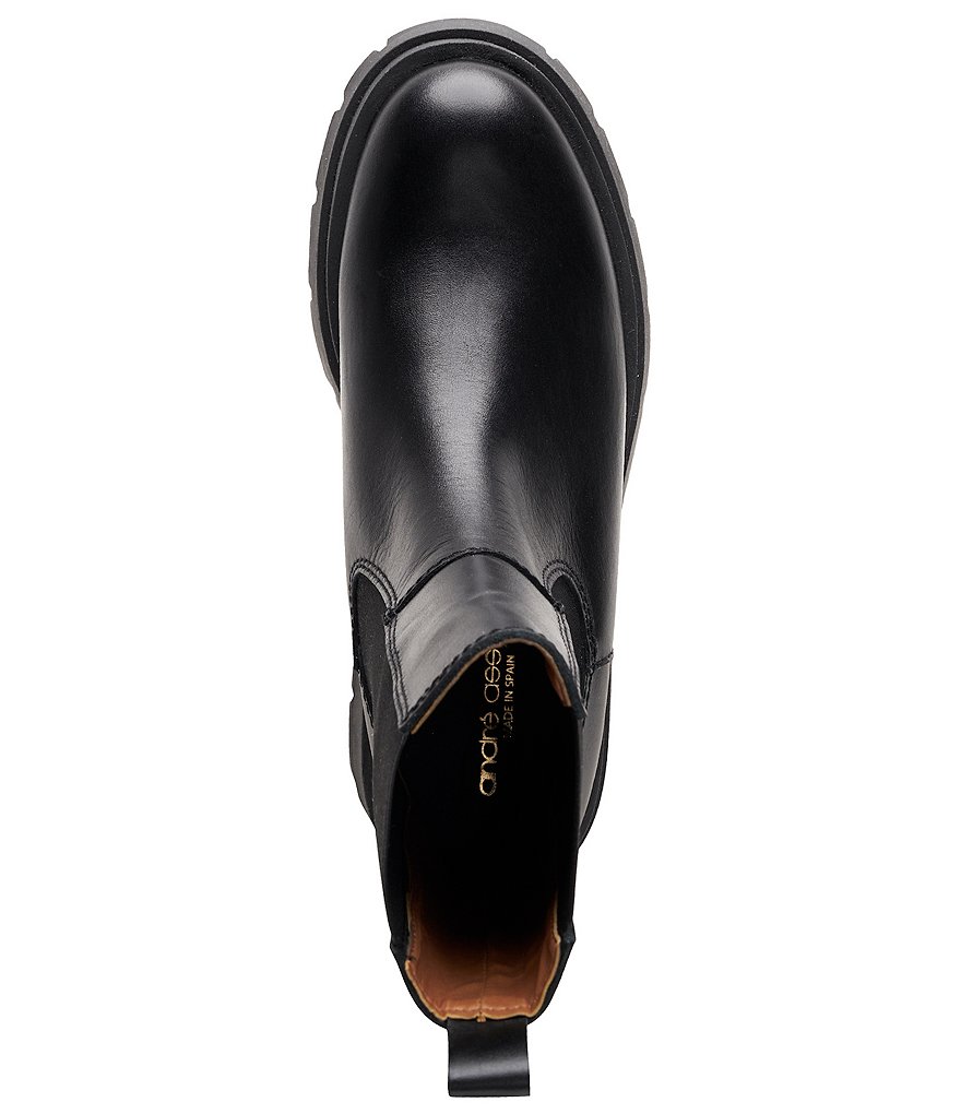 Andre Assous Monda Leather Lug Sole Chelsea Boots