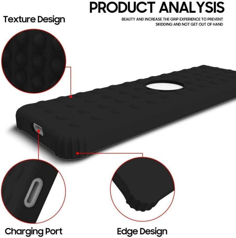 AWINNER Protective Case Compatible for Apple TV 4K/4th/HD Siri Remote (1st Generation) - Lightweight [Anti Slip] Shock Proof Silicone Cover for Apple TV Siri Remote Controller (Black)