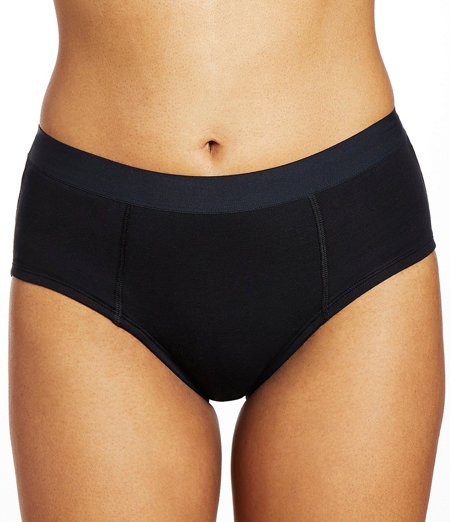 Thinx Super Cotton Absorbent Brief Mid Rise Period Panty