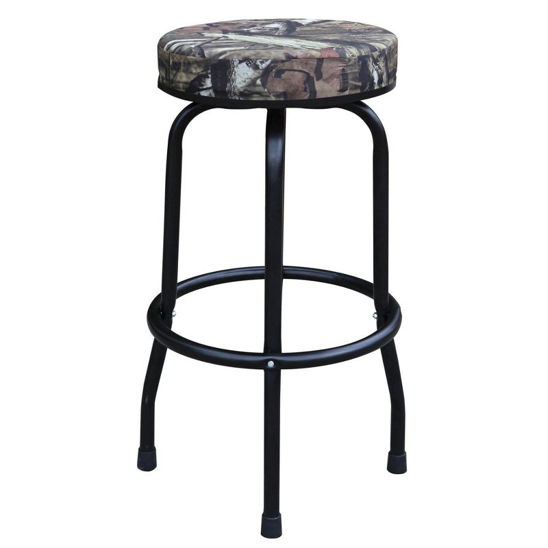 Torin Big Red 360 Degree Swivel Garage Shop Padded Bar Stool Seat, Mossy Oak