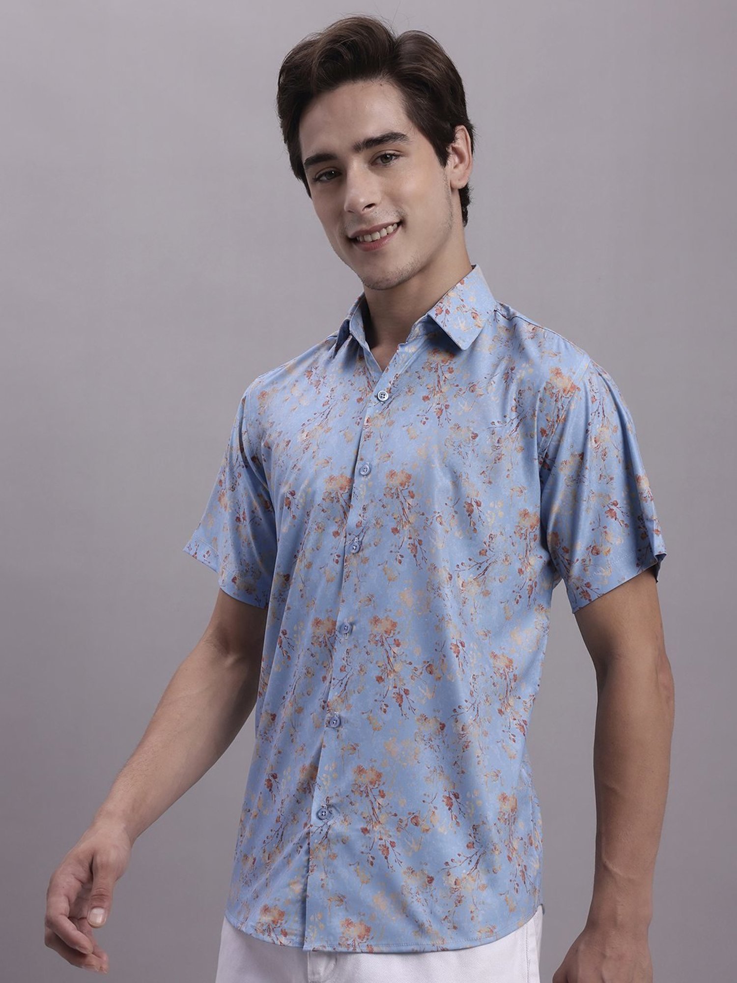 Jainish Sky Regular Fit Printed Shirt
