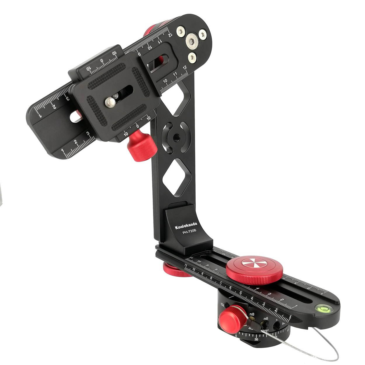 Koolehaoda Gimbal Tripod Head 720&deg;Panoramic Head with Arca-Swiss Standard Ball Head Quick Release Plate Carry Bag,Max. Load 10kg, PH-720B