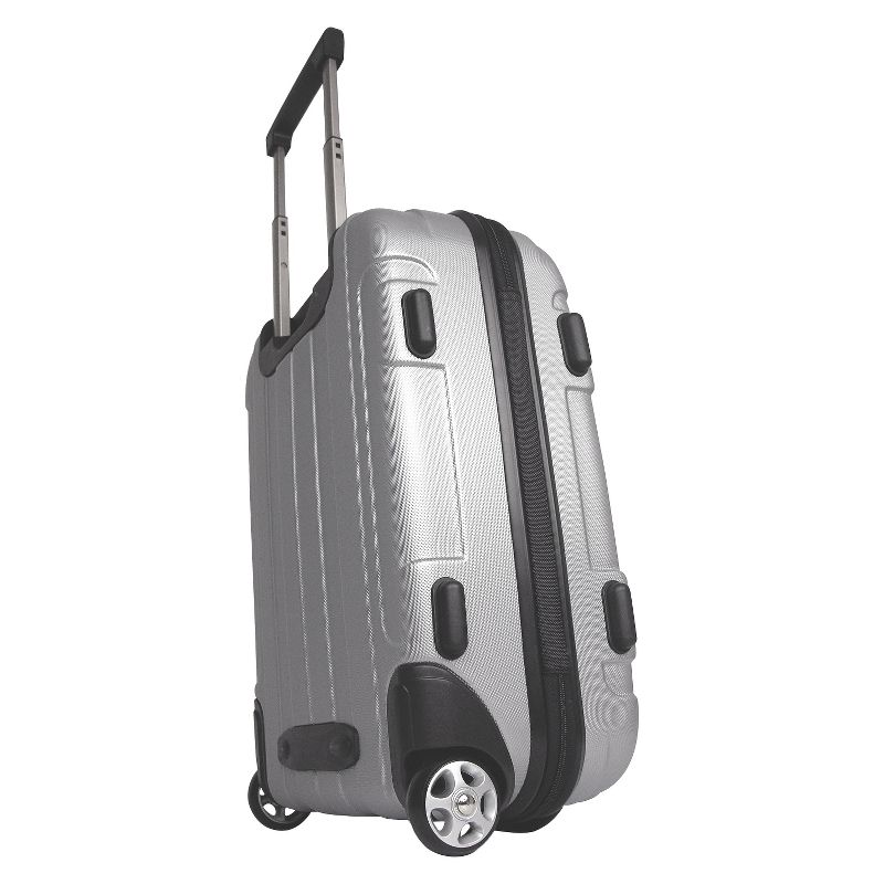 Traveler's Choice Rome 3pc Hardside Spinner/Rolling Luggage Set - Silver