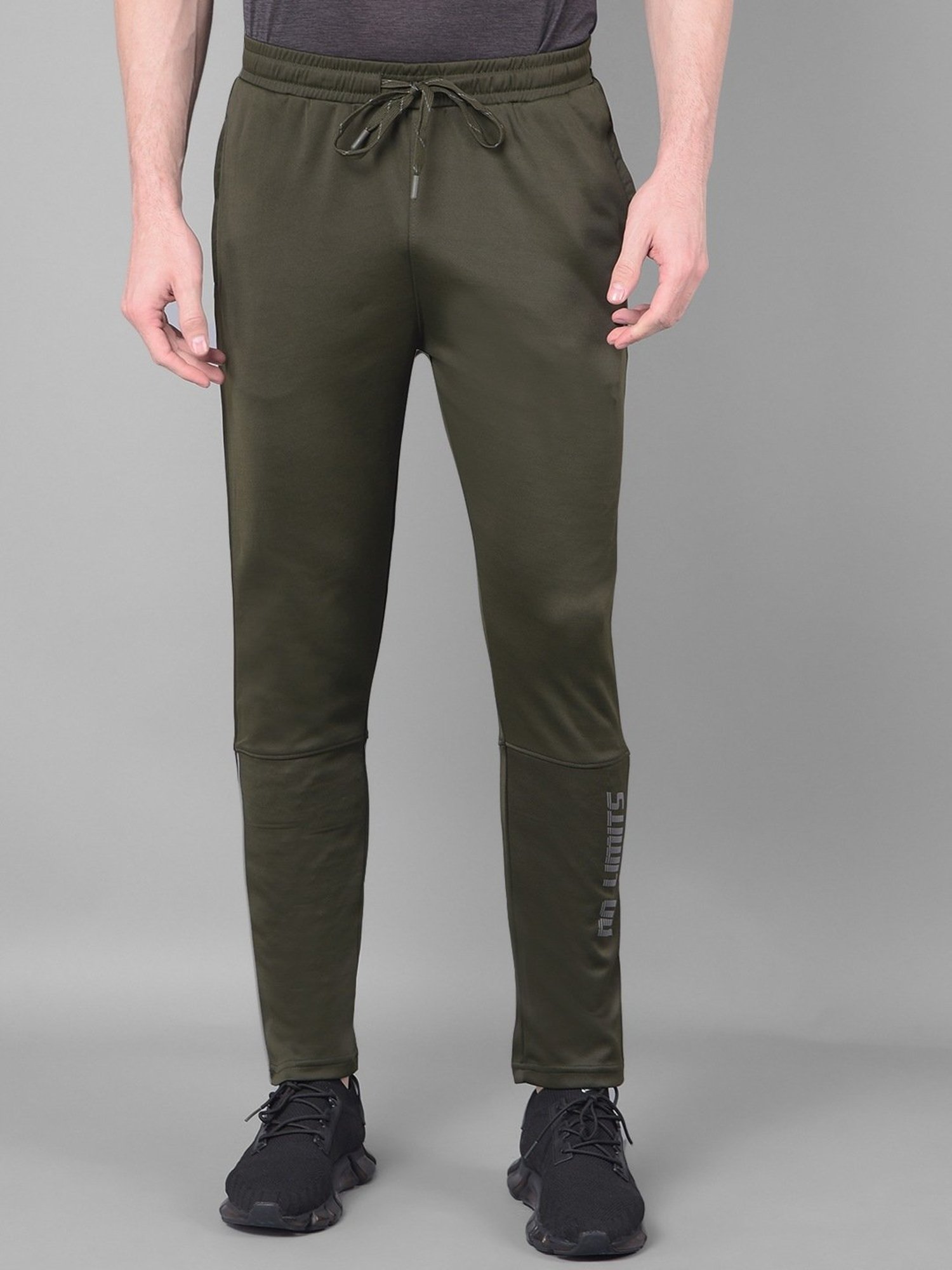 Force NXT Olive Regular Fit Sports Trackpants