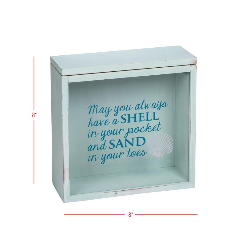 Shells and Sand Wooden Shadow Box - Foreside Home & Garden
