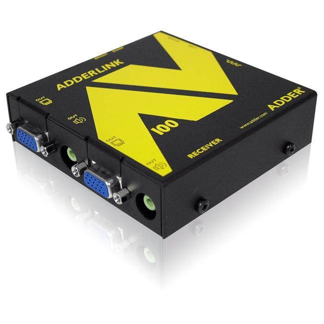 Adder ALAV101R-US VGA Digital Signage Extender (Receiver) with Audio/skew/cascade port