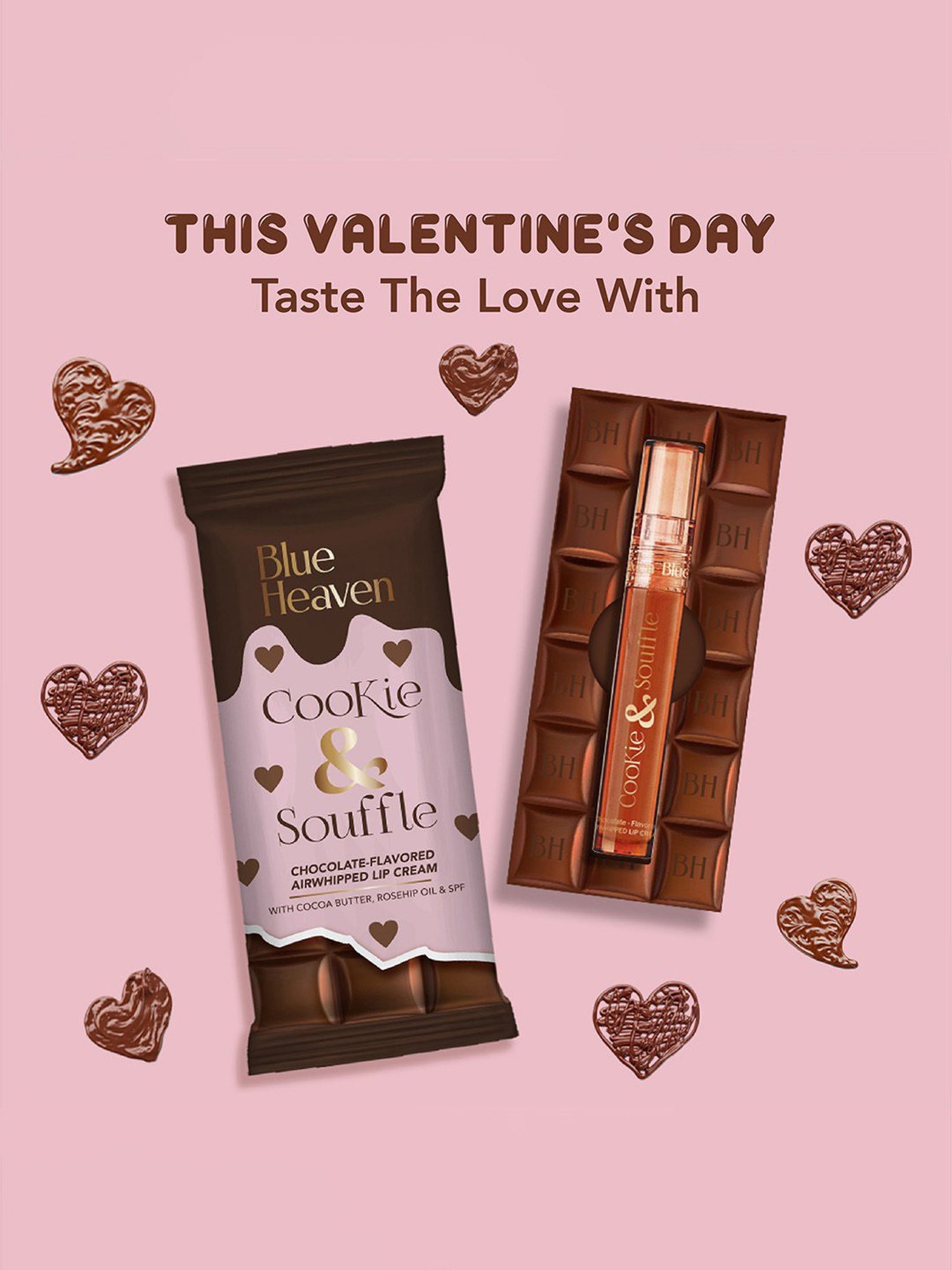 Blue Heaven Cookie & Souffle Chocolate - Flavored Airwhipped Lip Cream Sunset Ganache - 3.2 ml