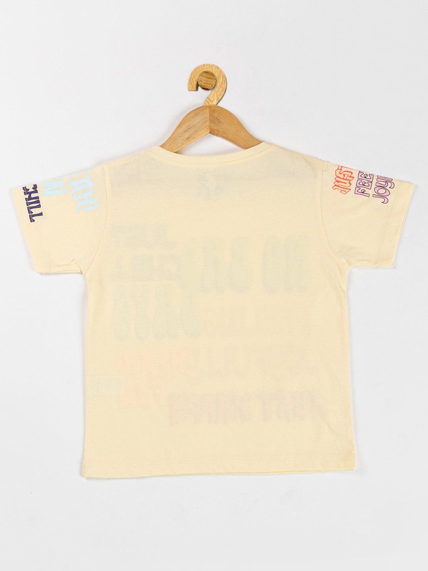 NINS MODA Kids Light Beige Graphic Print Top