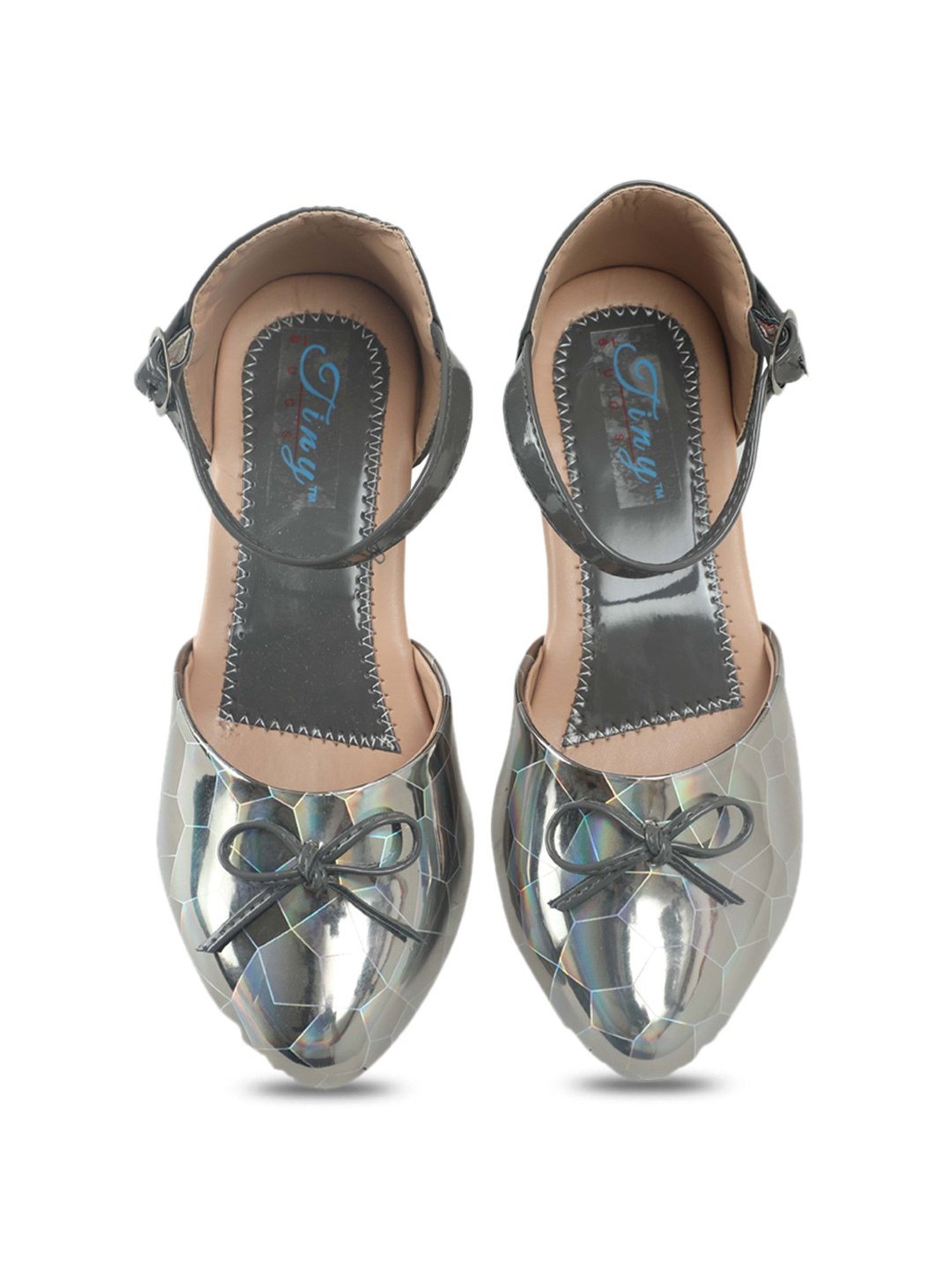 Tiny Bugs Kids Grey & Beige Ethnic Sandals