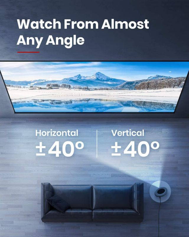 Anker Nebula Cosmos Full HD 1080p Home Entertainment Projector, 1080p Video Projector,900 ANSI Lumens, Android TV 9.0, Digital Zoom, HLG, HDR10,(Onyx Black)