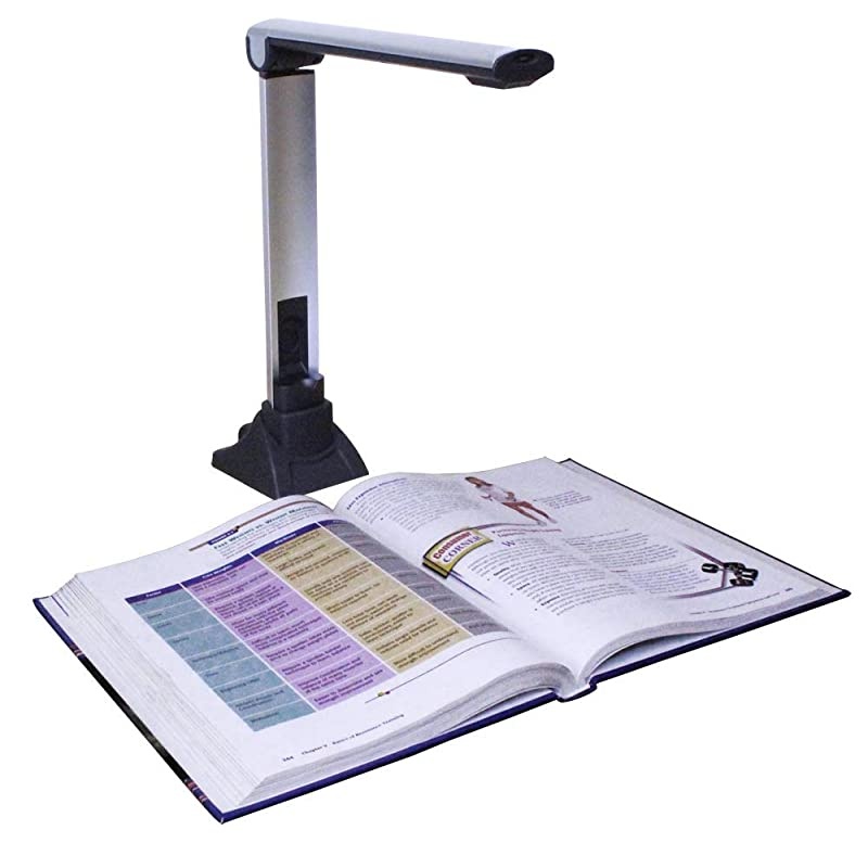 QPC20 Portable 8.0 MP Document Camera Scanner, USB, Foldable, Lightweight, Affordable
