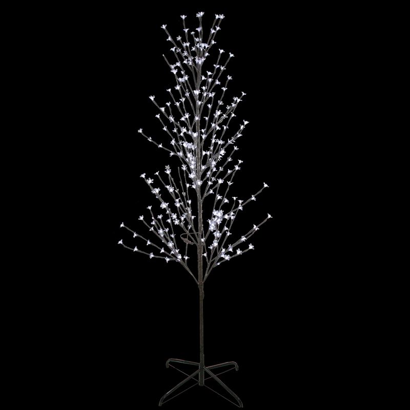 Allstate Floral 6' Prelit LED Cherry Blossom Flower Tree - Pure White Lights