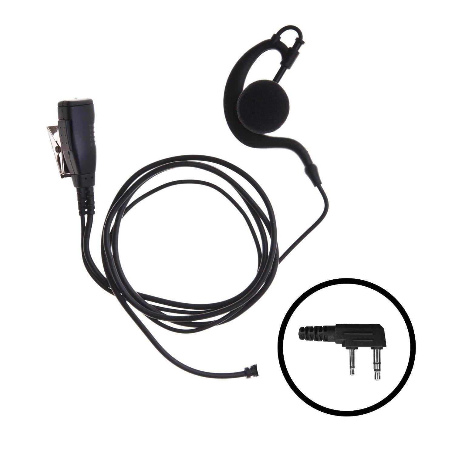 IMPACT 1-Wire Over the Ear Surveillance Earpiece for Kenwood 2-Pin Radio (K1-S1W-EH3)