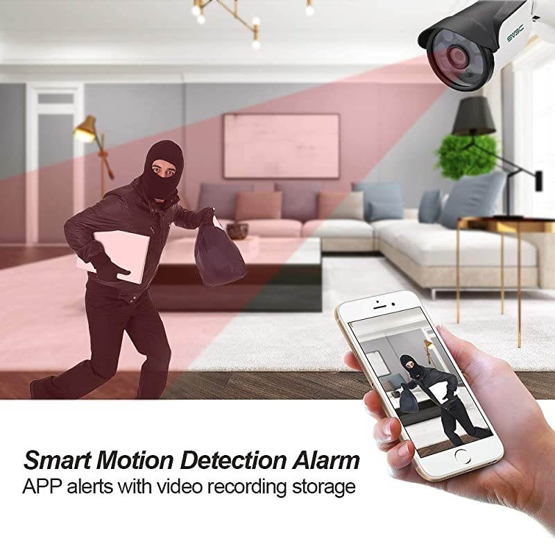 POE Camera  3Megapixels POE IP Security Surveillance Camera Outdoor IR Night Vision 65100ft H265 Video Compression IP66 Waterproof Smart Motion Detection Onvif CompatibleSeries A