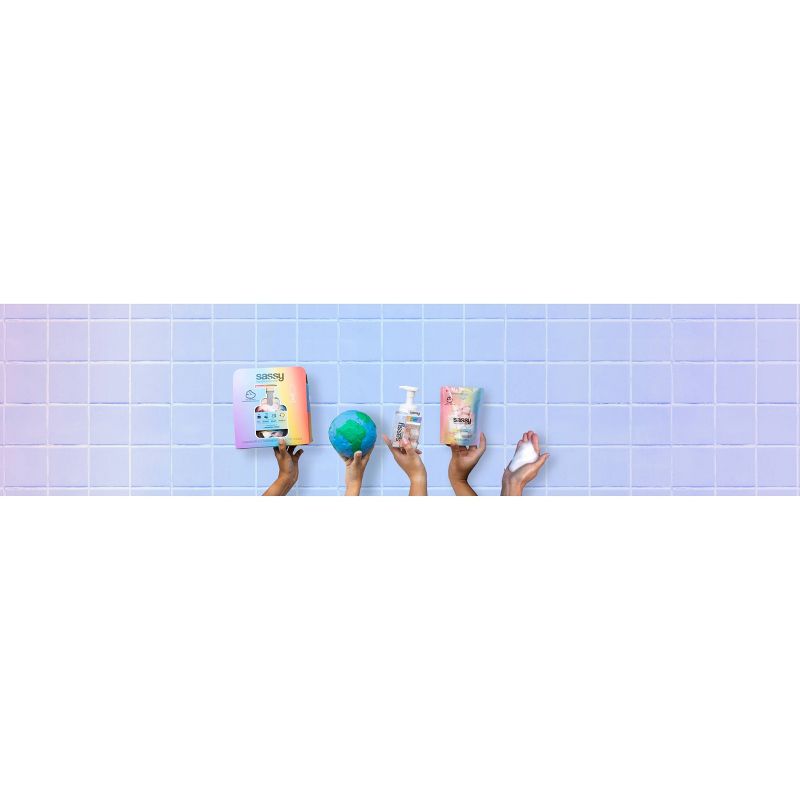 SASSY Refillable Foaming Handwash - Uplifting Scent of Pomegranate & Melon  - 0.5oz