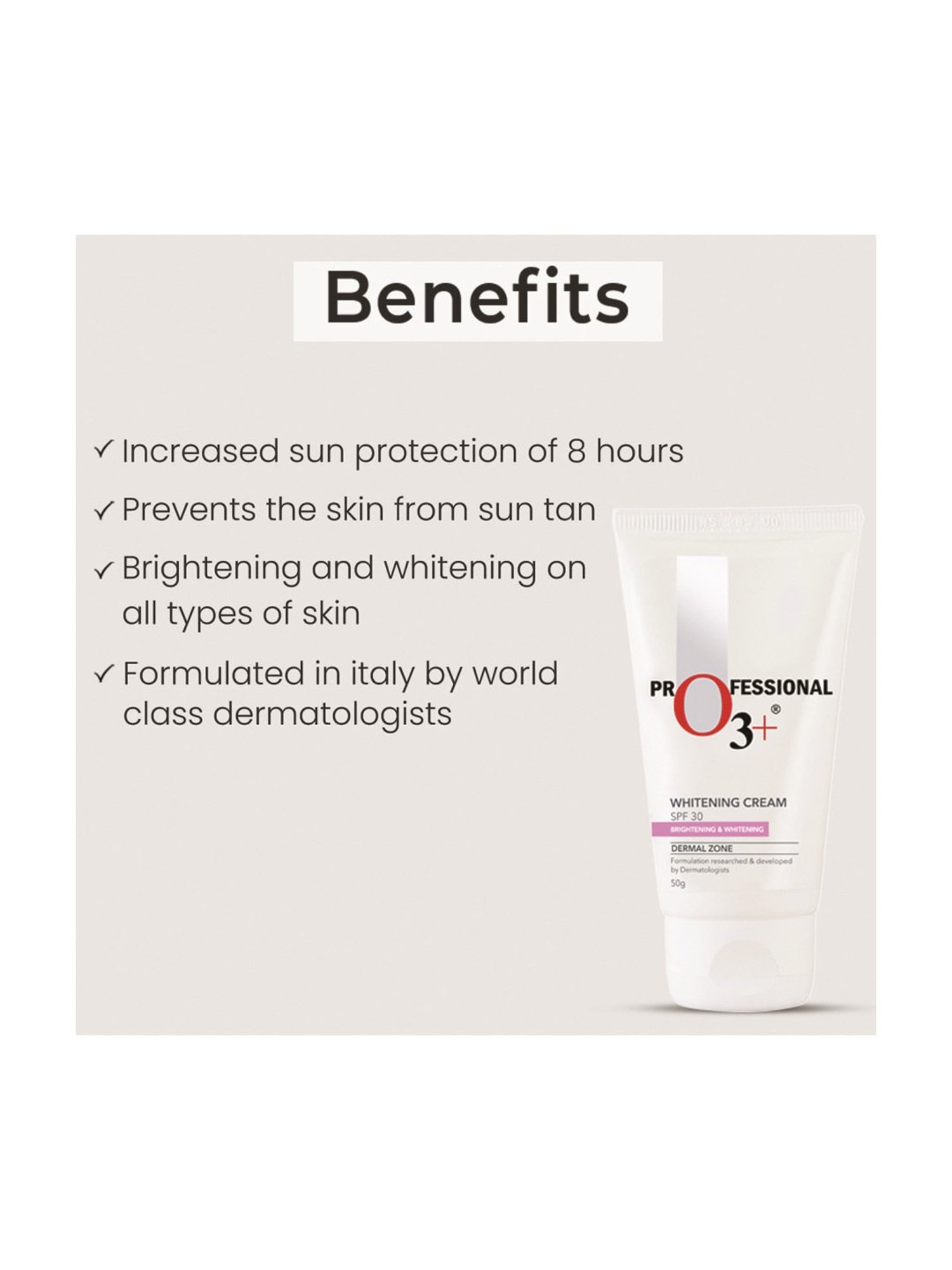 O3+ Whitening Cream SPF 30 - 50 gm