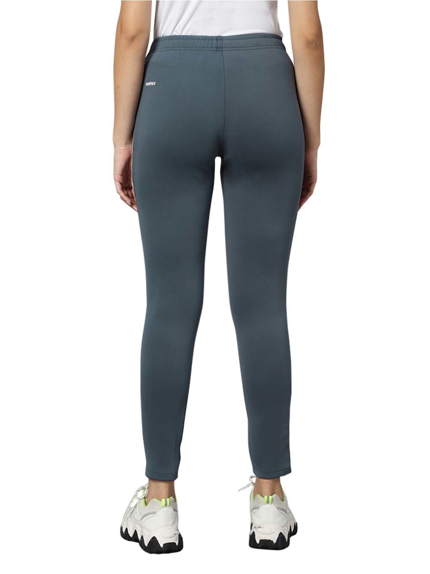 Omtex Grey & Black Mid Rise Sports Track Pants - Pack Of 2