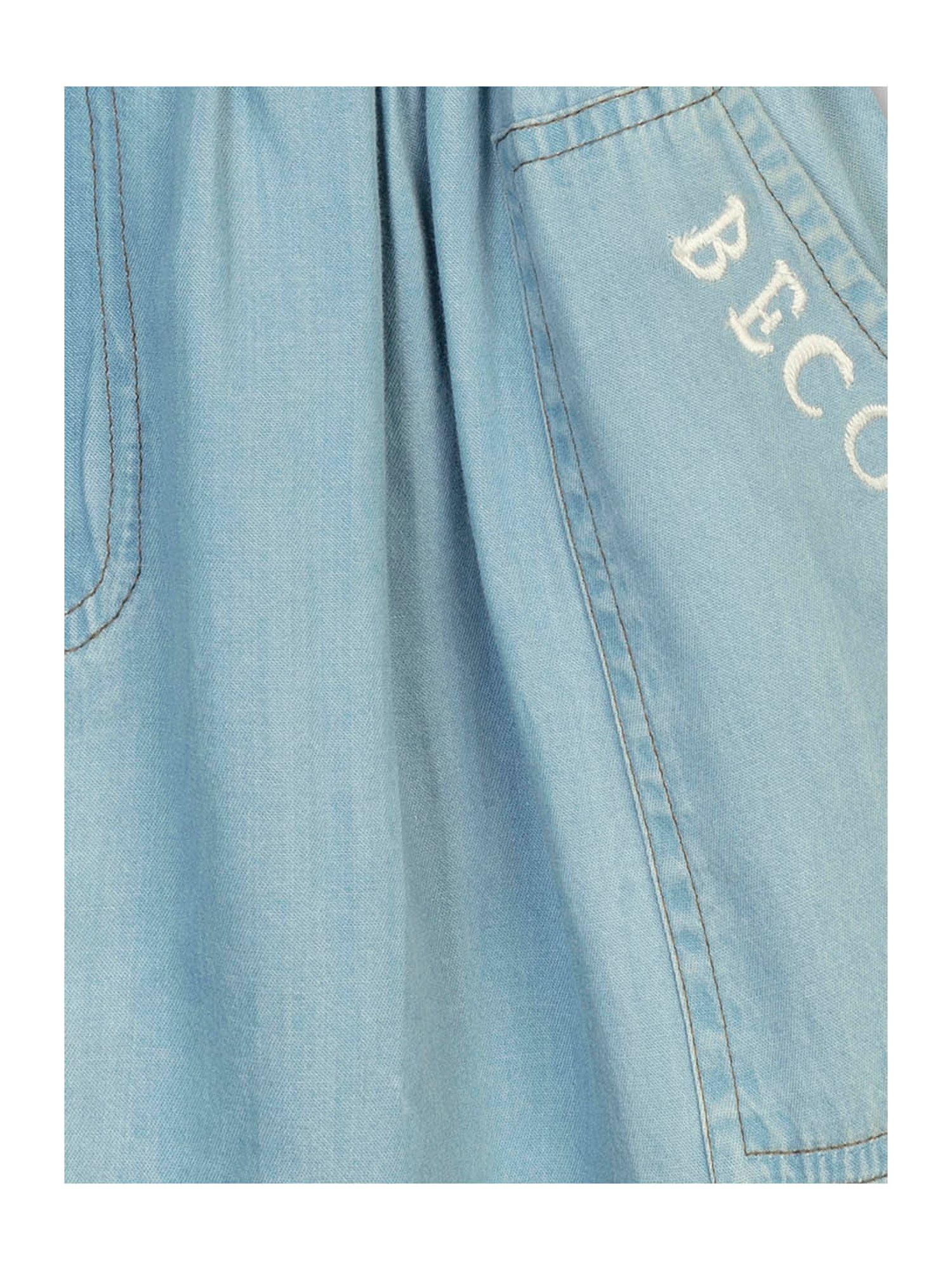 Budding Bees Kids Blue Solid Skirt