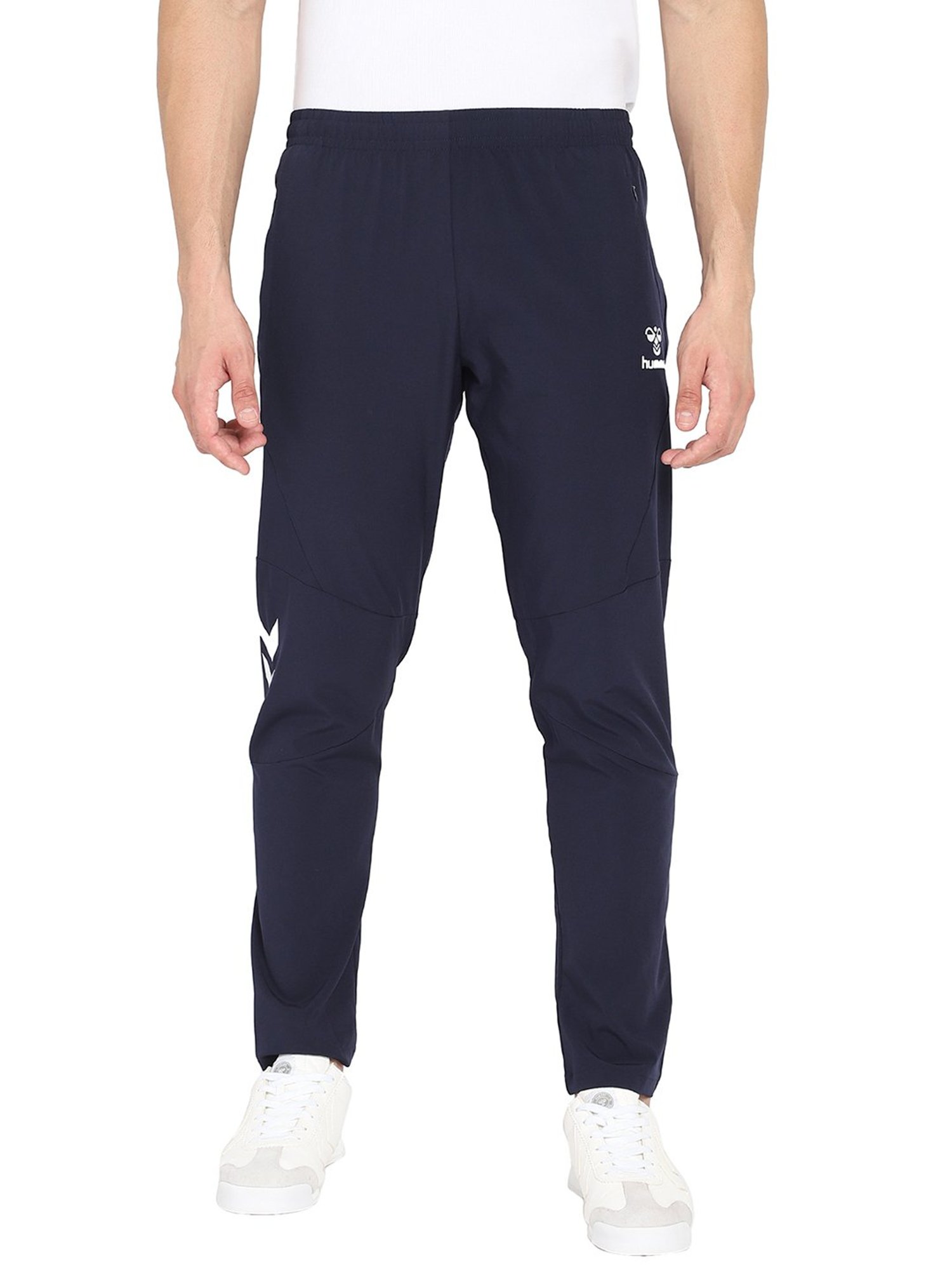 Hummel Navy Polyester Trackpants