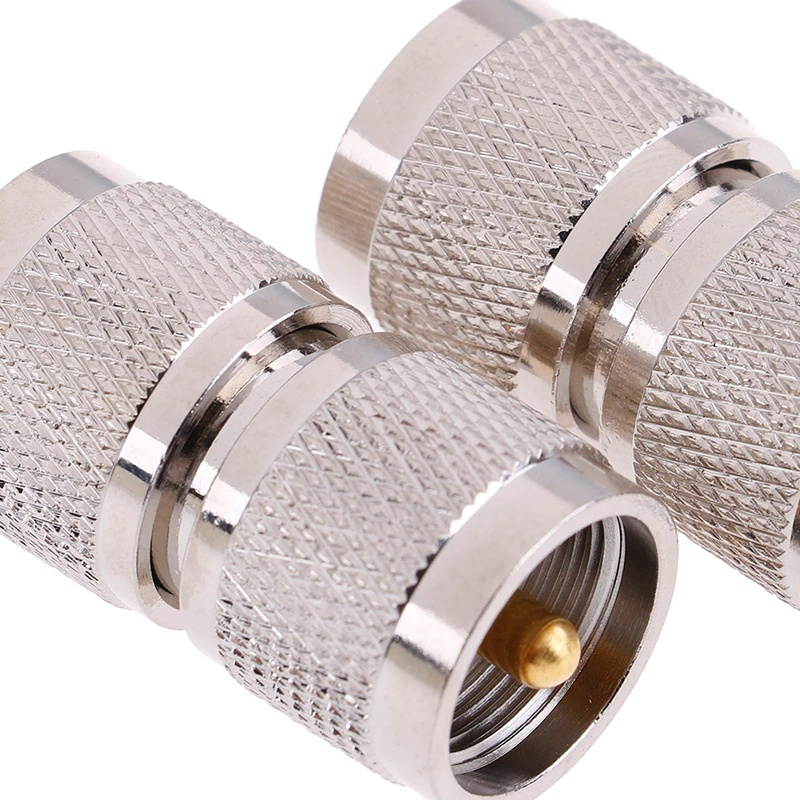 1x N Male Plug to UHF PL-259 PL259 Male Straight Radio RF Adapter Connector