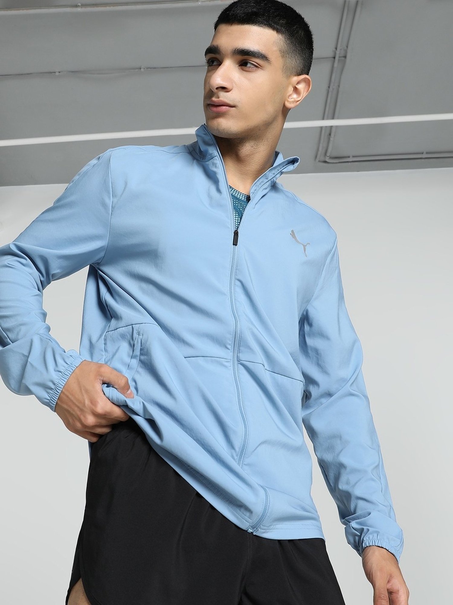 Puma Running Favorites Blue Regular Fit Sports Jacket