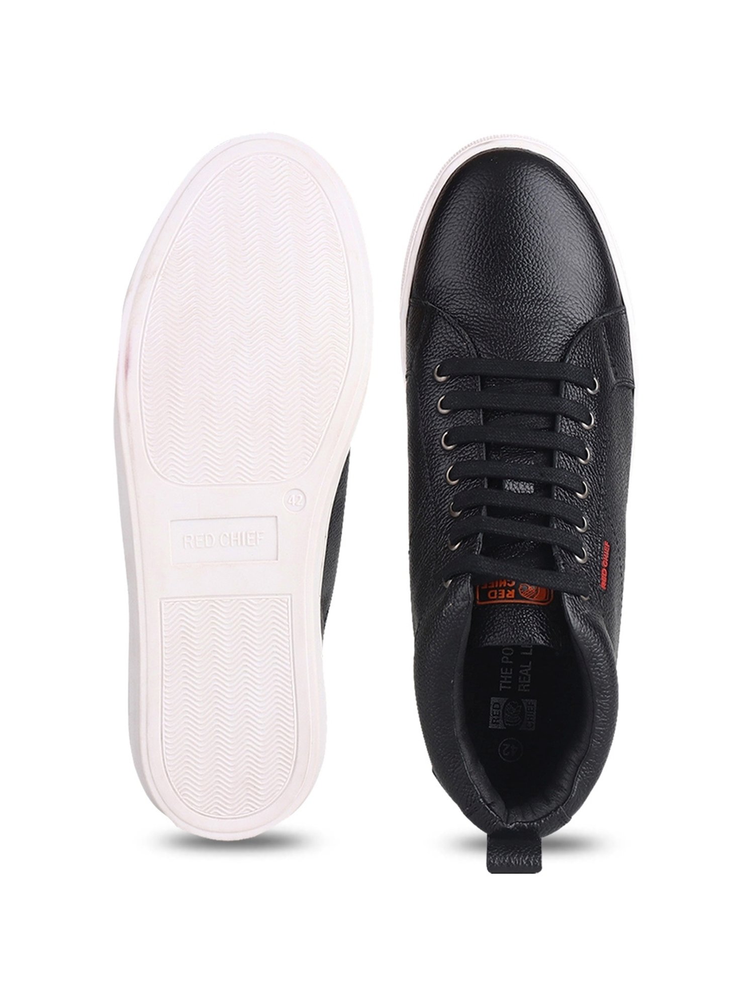 Red Chief Men's Black Casual Sneakers