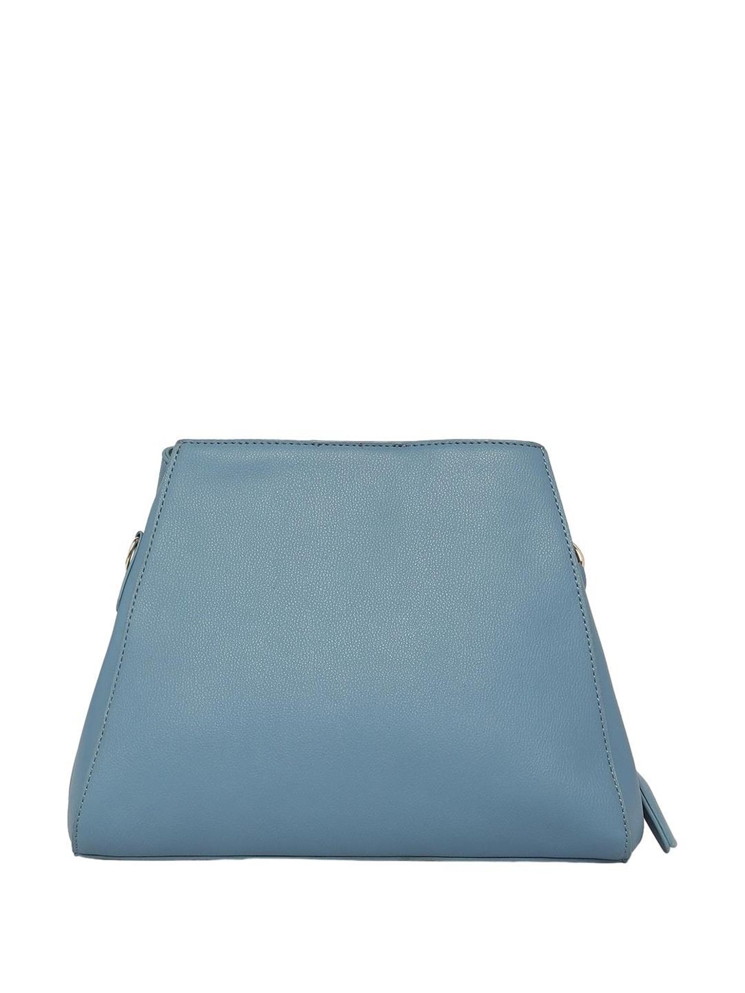 Caprese Milan Blue Faux Leather Solid Sling Handbag