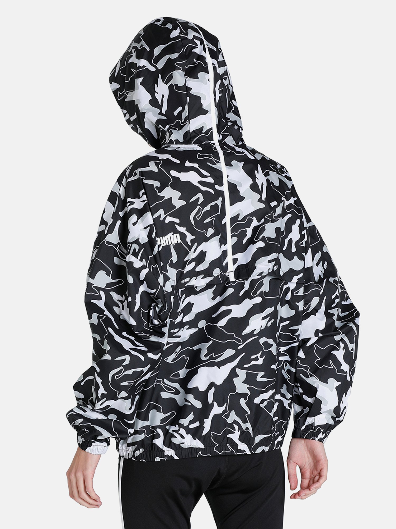 Puma Black & White Printed Jacket