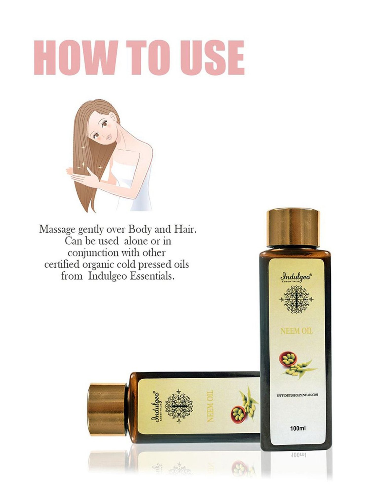 Indulgeo Essentials Pure Neem Oil for Hair & Skin - 100 ml